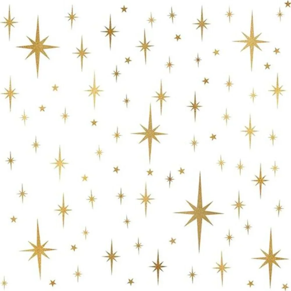 Star Wall Stickers Girls Room Wall Decals (116pcs) Sparkle Wall Sticker Stick